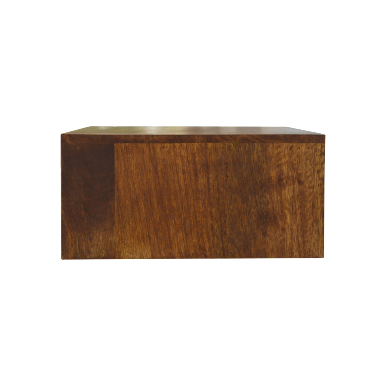 Floating Chestnut Brass Nightsand