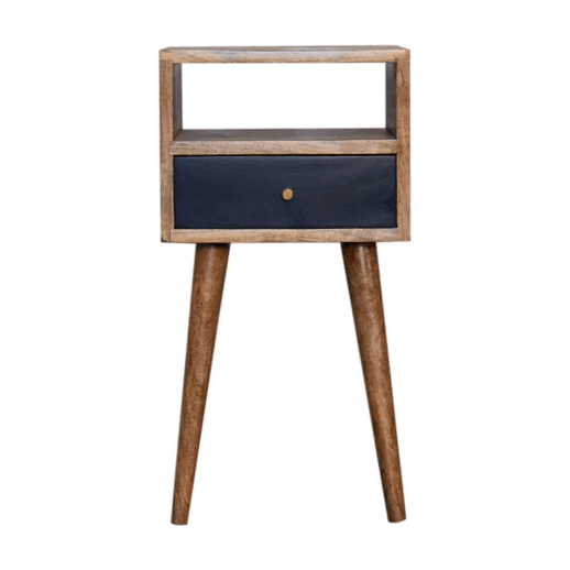 Mini Navy Blue Hand Painted Nightsand
