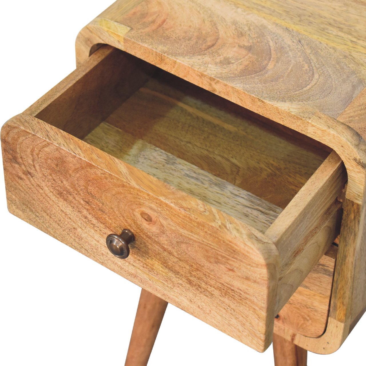 Mini Oak-ish Curved Nightsand