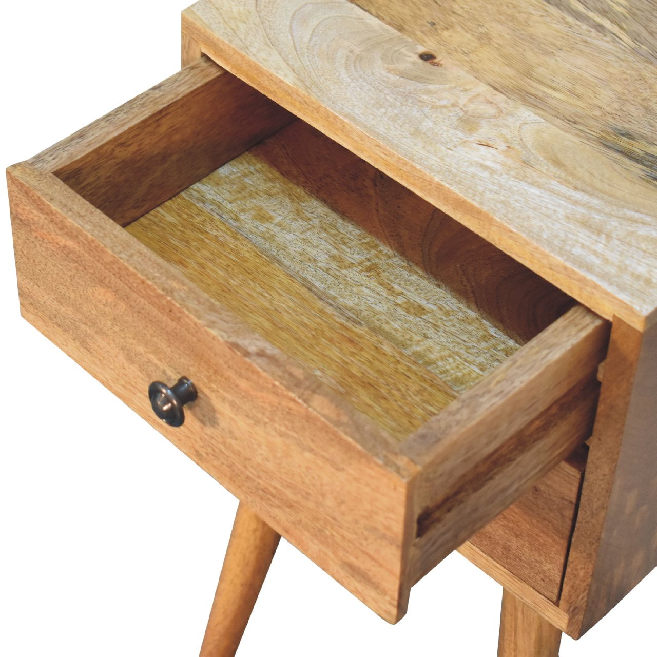Mini 2 Drawer Oak-ish Nightsand