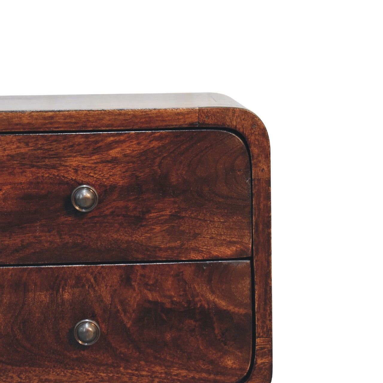 Mini Light Walnut Curved Nightsand