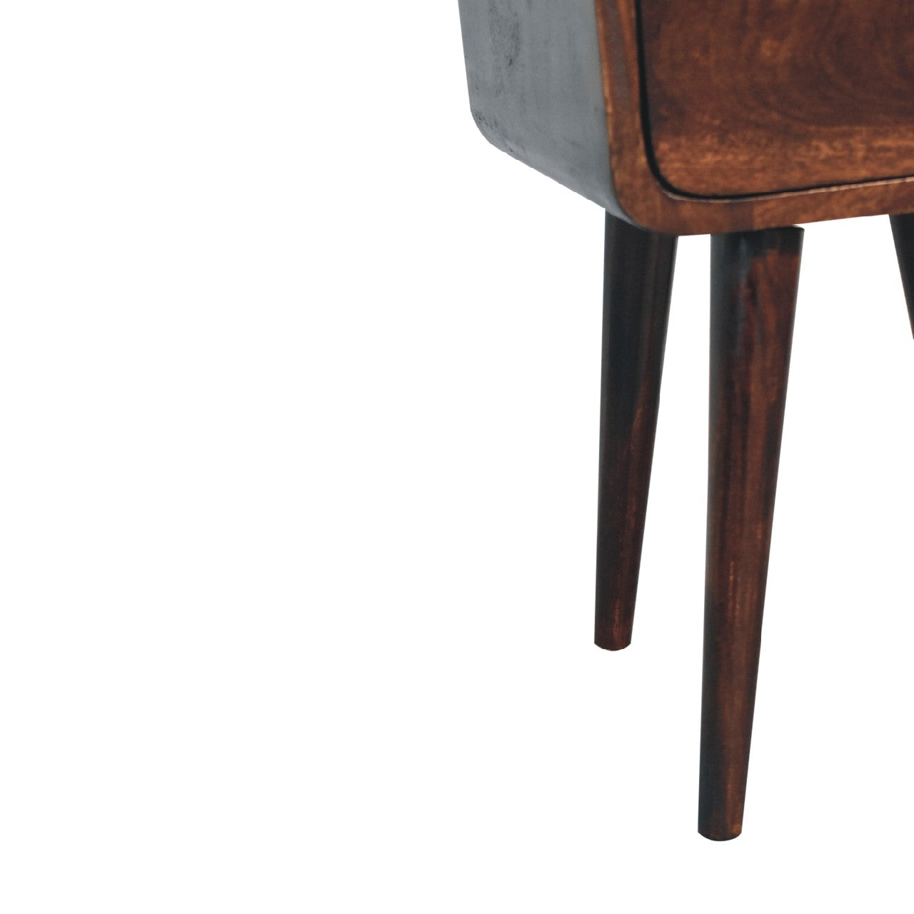 Mini Light Walnut Curved Nightsand