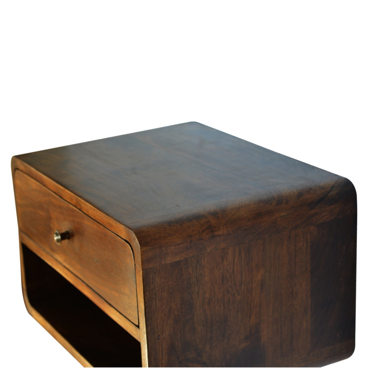 Chestnut Curve Floating Nightsand
