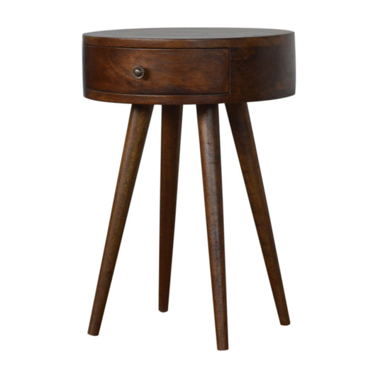 Nordic Chestnut Circular Nightsand