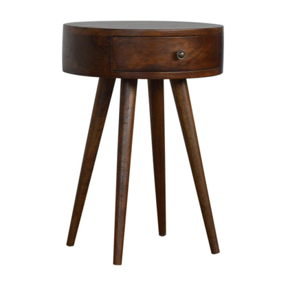 Nordic Chestnut Circular Nightsand