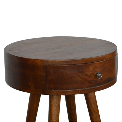 Nordic Chestnut Circular Nightsand
