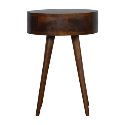 Nordic Chestnut Circular Nightsand