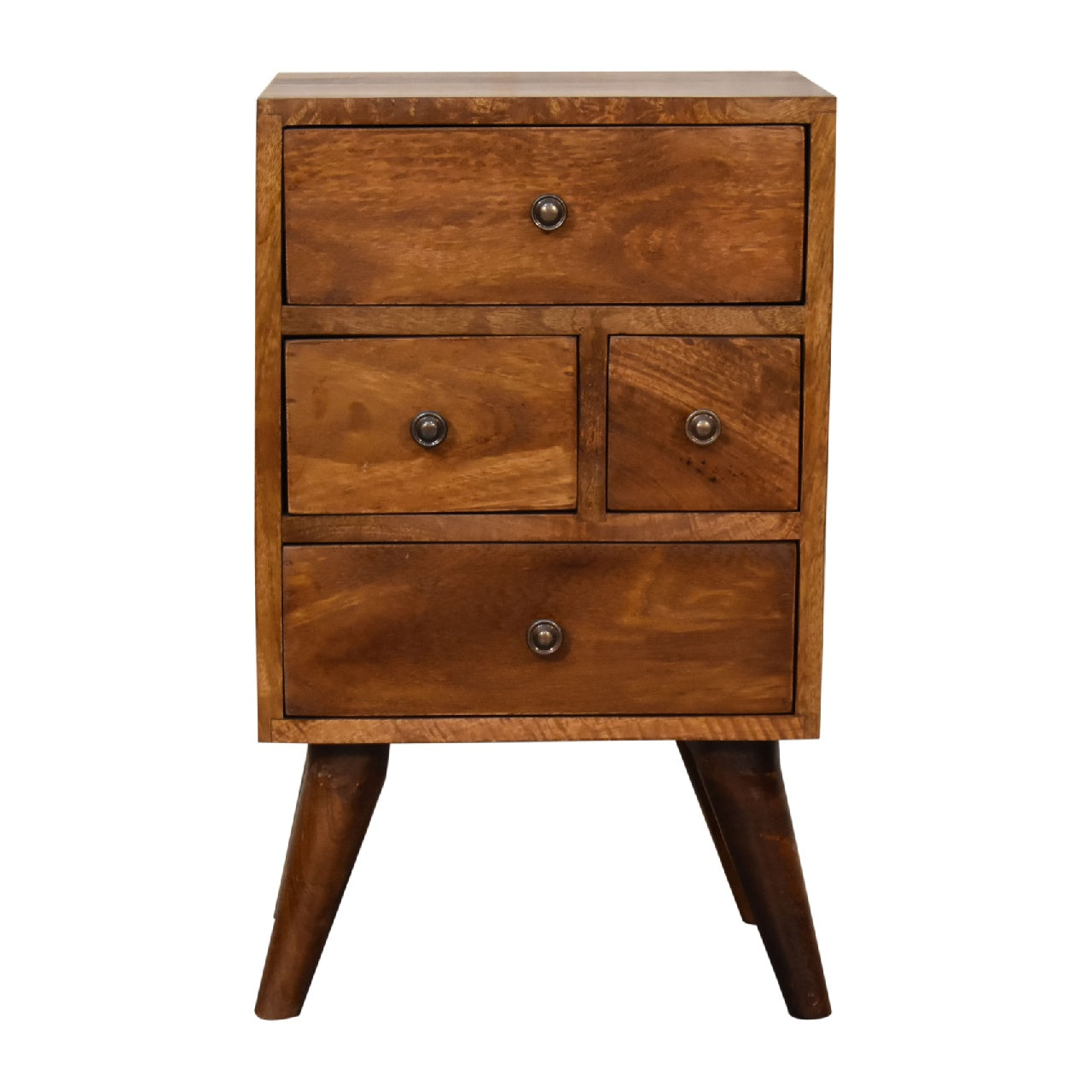 4 Drawer Multi Chestnut Nightsand
