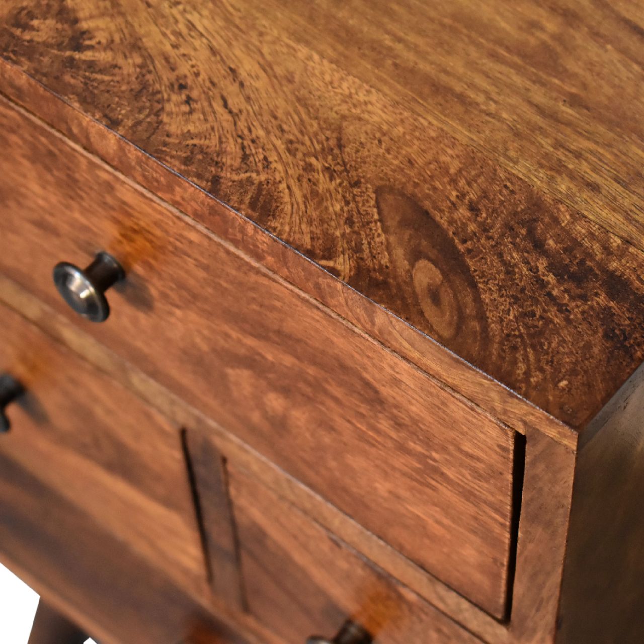 4 Drawer Multi Chestnut Nightsand