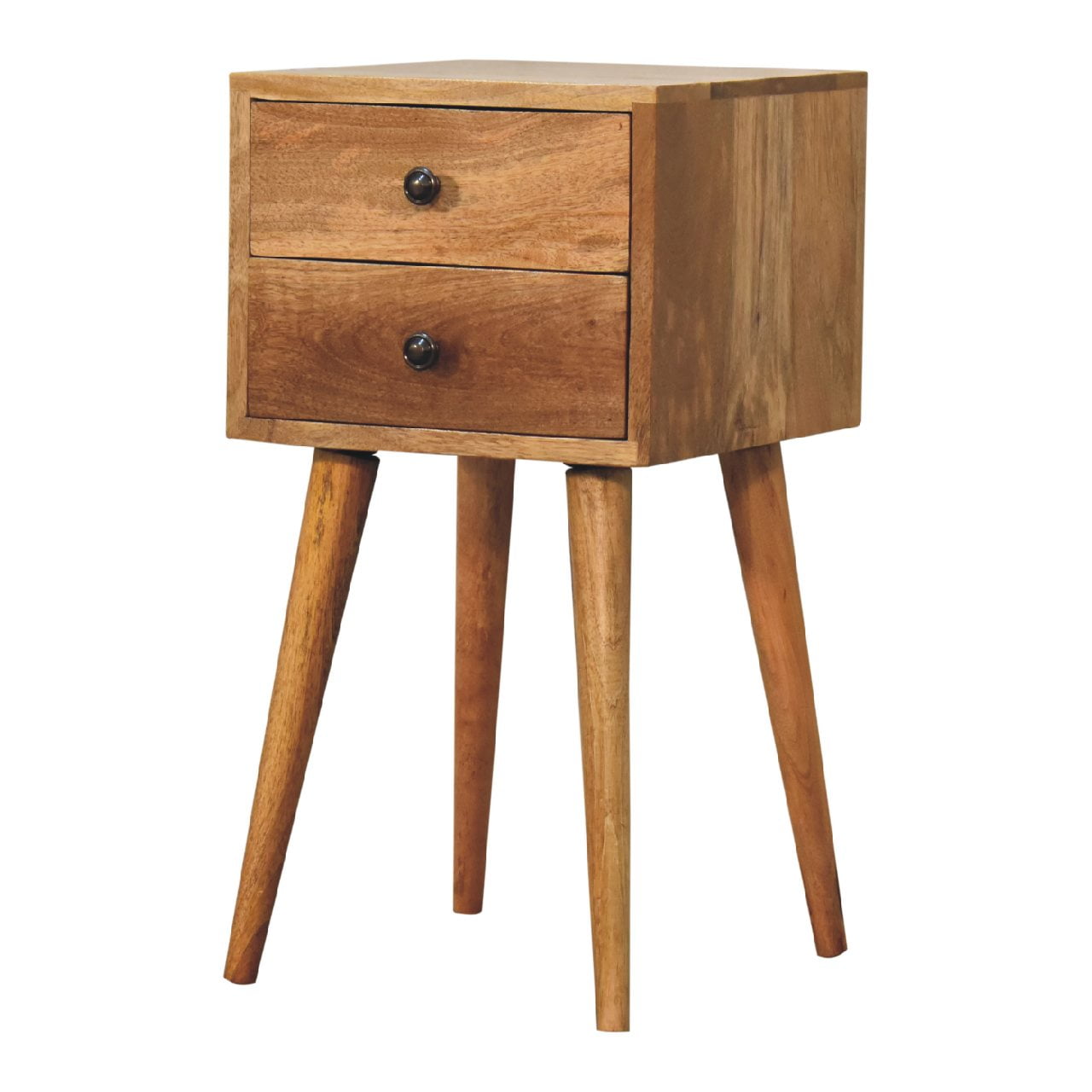 Mini 2 Drawer Oak-ish Nightsand