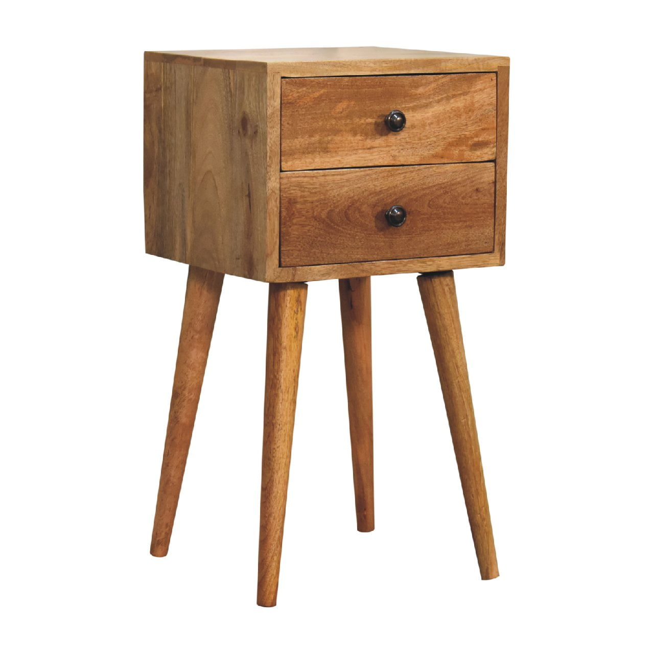Mini 2 Drawer Oak-ish Nightsand