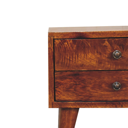 Mini Chestnut Modern Nightsand