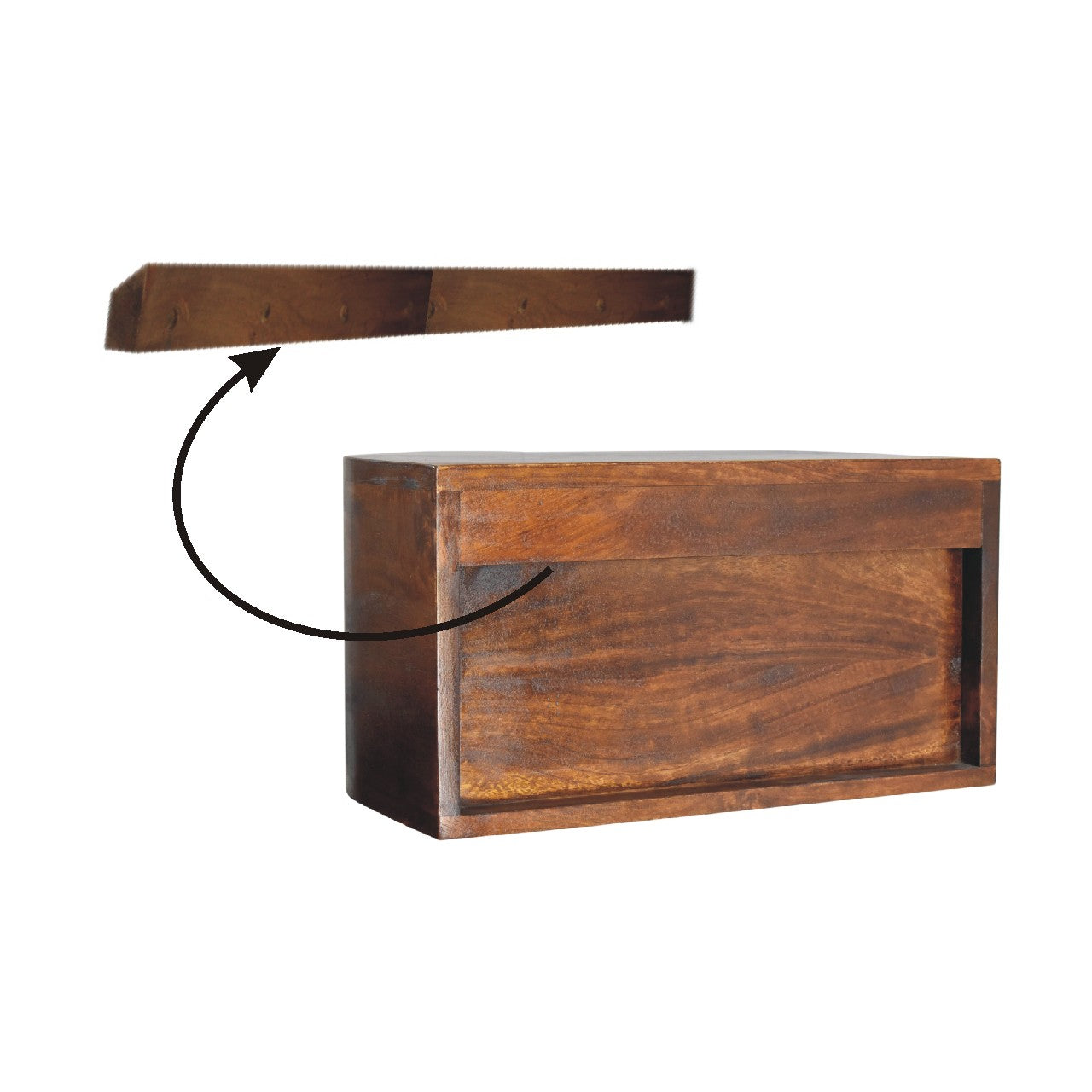 Lunar 2 Drawer Floating Nightsand