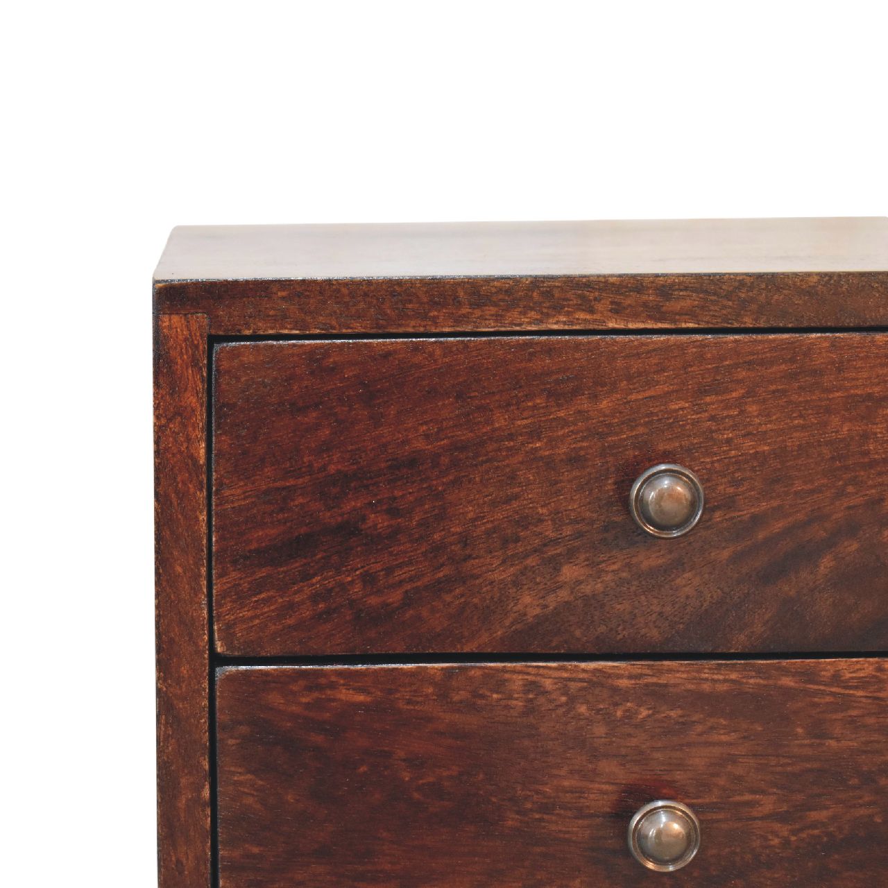 Mini 2 Drawer Light Walnut Nightsand