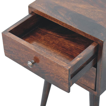 Mini 2 Drawer Light Walnut Nightsand