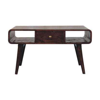 Curved California Walnut Coffee Table