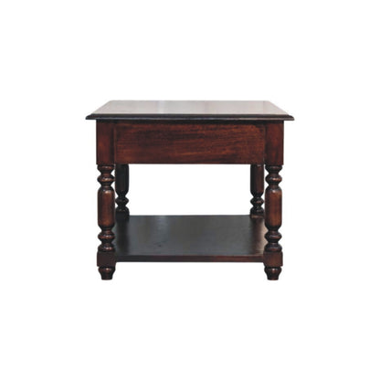Turned Legs Cherry Console Table