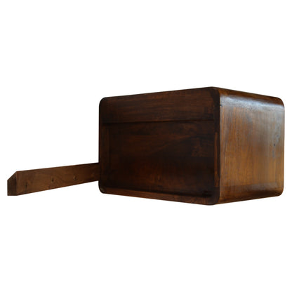 Chestnut Curve Floating Nightsand