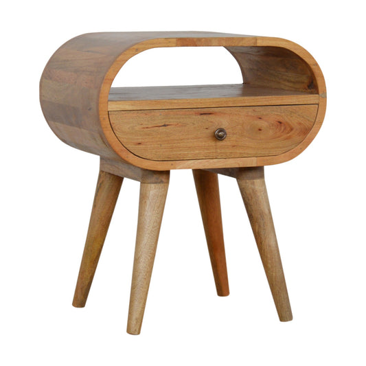 Circular Open Slot Nightsand