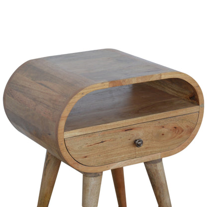 Circular Open Slot Nightsand
