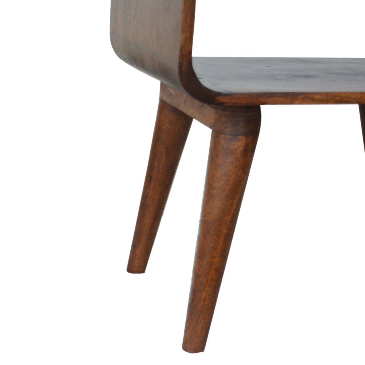 Curved Open Chestnut Nightsand