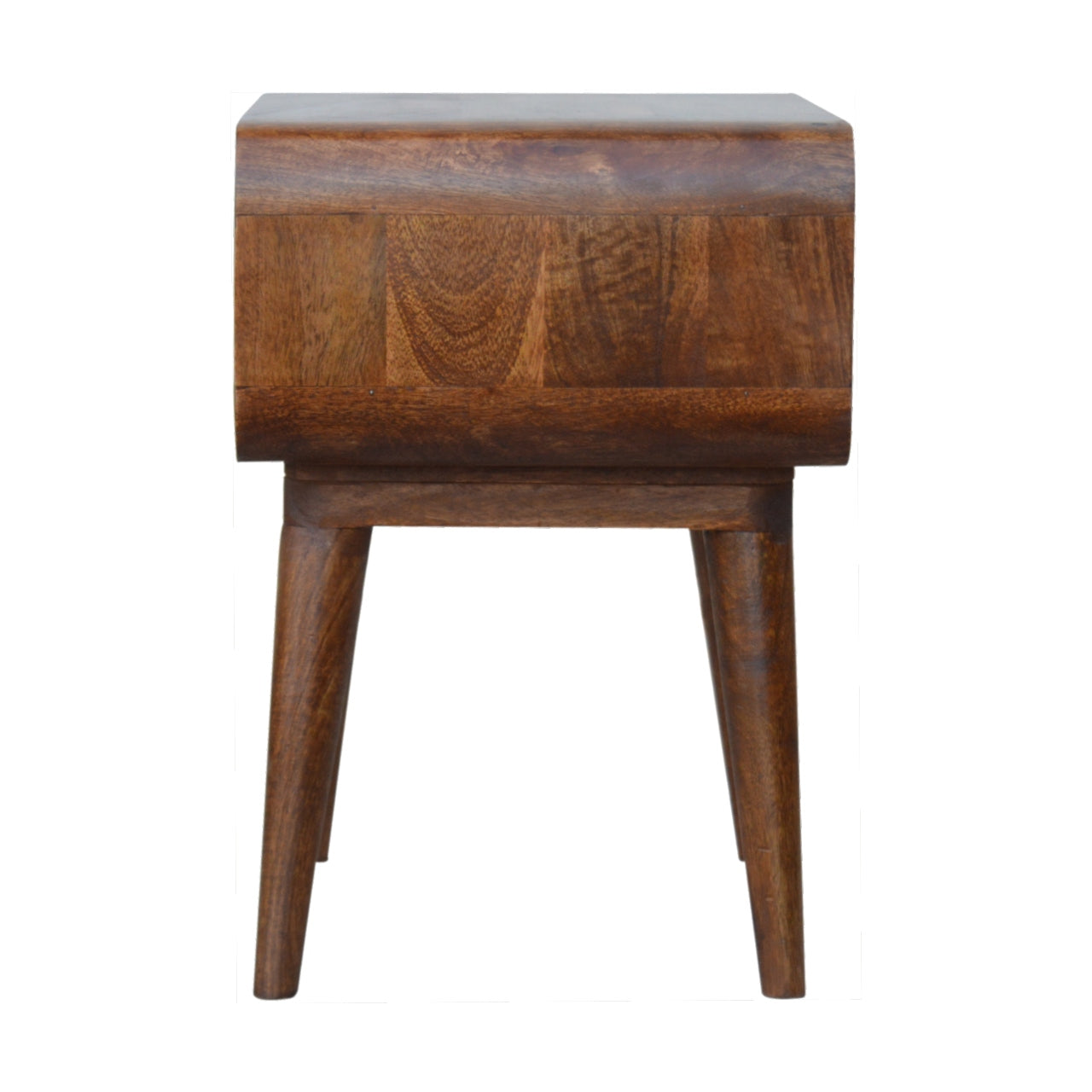 Curved Open Chestnut Nightsand
